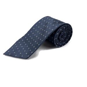 Mens Tie Blue Square Dot Pattern